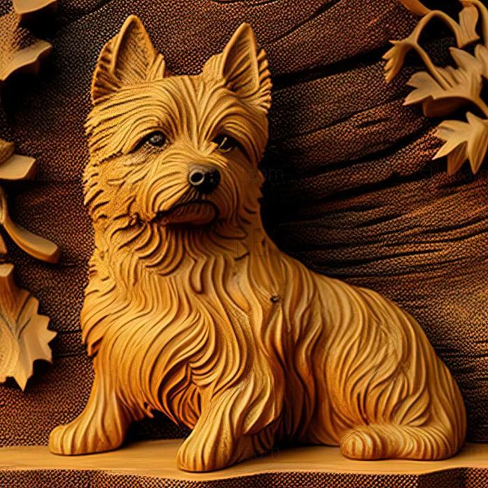3D модель Норвич терьер собака (STL)